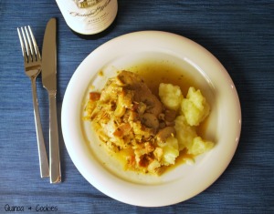 Coq au Riesling with potato dumplings